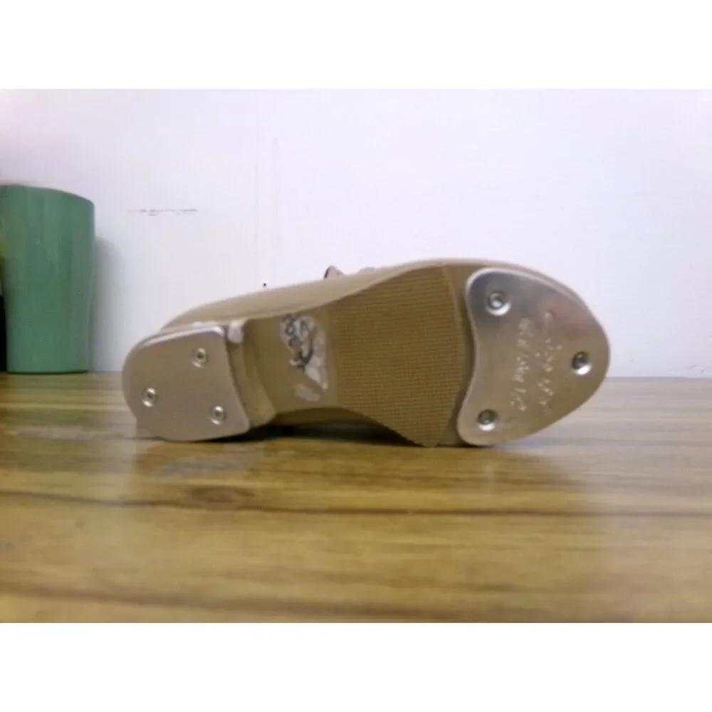 Pre-Owned Dance Tap Shoes Capezio Toddler Kids 7W Tyette Man Made Elastic Stude